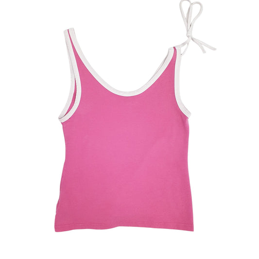 Womens Pink Dolce & Gabbana Vest Beachwear Short Sleeve T Shirt