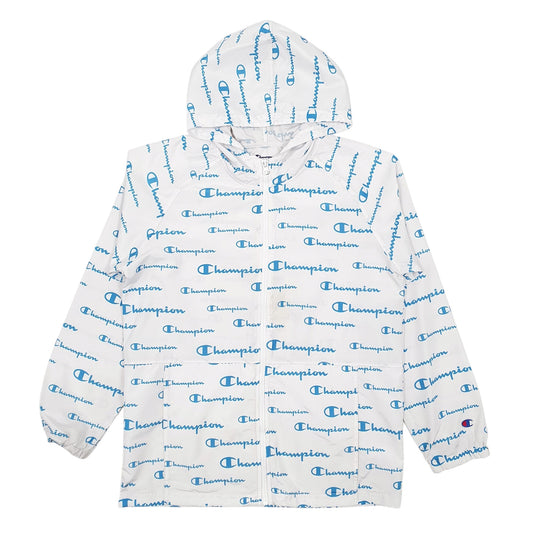 Mens White Champion Hoodie Coat