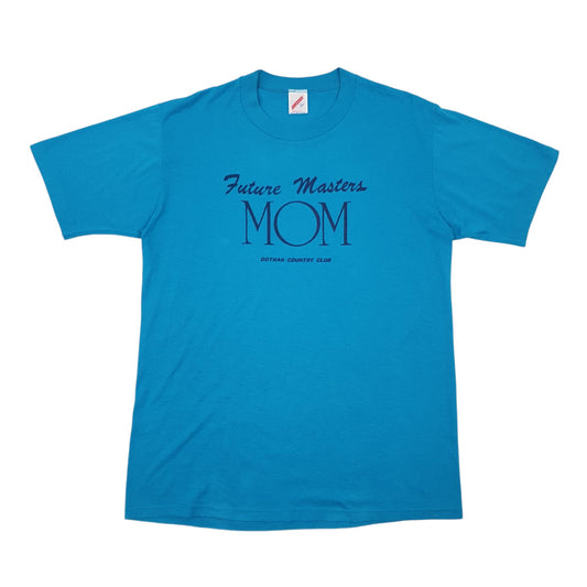 Womens Blue Jerzees Single Stitch Vintage 90s Short Sleeve T Shirt