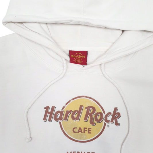 Womens White Hard Rock Cafe Vintage Hoodie Jumper