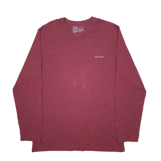 Mens Burgundy Columbia Sportswear Long Sleeve T Shirt