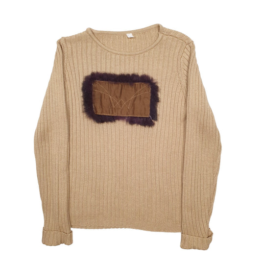 Womens Beige Unbranded Crewneck Jumper