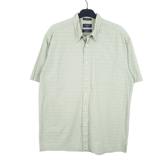 Mens Green Dockers Stretch Short Sleeve Shirt