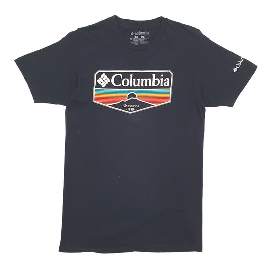 Mens Black Columbia Sportswear Spellout Short Sleeve T Shirt