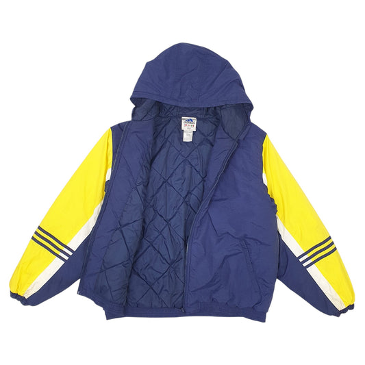 Mens Navy Adidas Vintage 90s Spellout Coat
