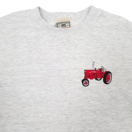 Mens Grey Lee Crewneck Jumper