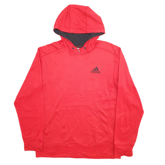 Mens Red Adidas Climalite Hoodie Jumper