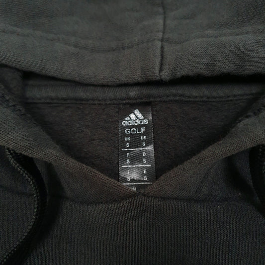Mens Black Adidas Golf Spellout Hoodie Jumper