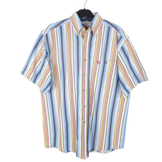 Mens Blue Wrangler Cowboy Collection Short Sleeve Shirt