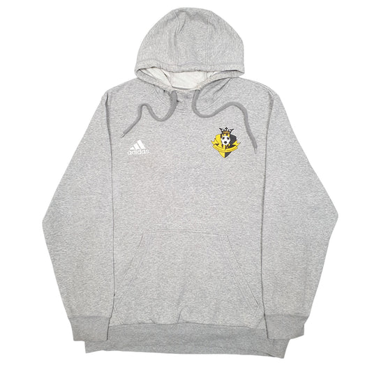 Mens Grey Adidas Calvert Soccer Association Hoodie Jumper