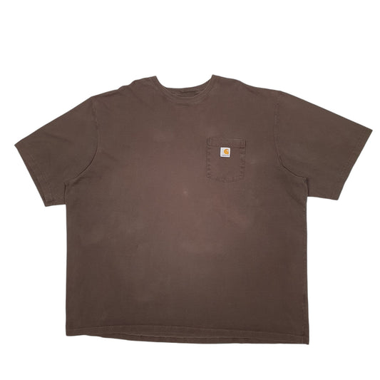 Mens Brown Carhartt Short Sleeve T Shirt