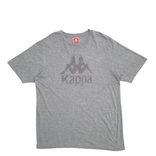 Mens Grey Kappa Spellout Short Sleeve T Shirt