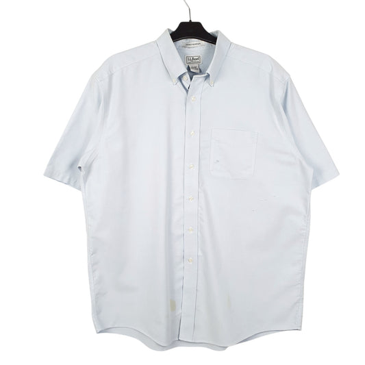 Mens Blue L.L.Bean Short Sleeve Shirt