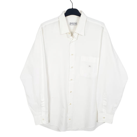 Mens White Burberry London Long Sleeve Shirt