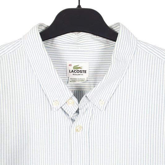 Mens White Lacoste Long Sleeve Shirt
