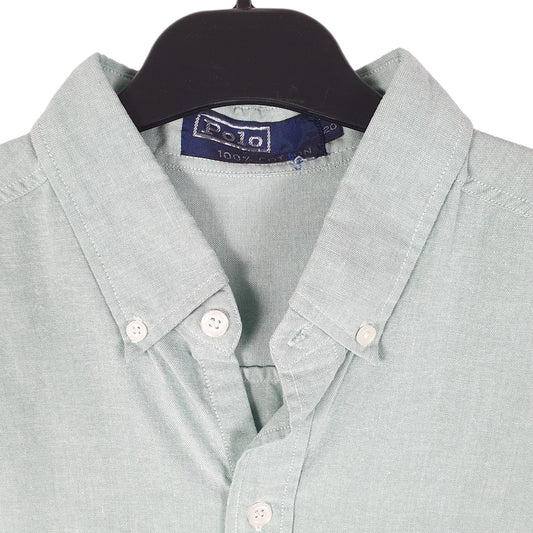 Womens Green Polo Ralph Lauren Sleeveless Cropped Short Sleeve Shirt