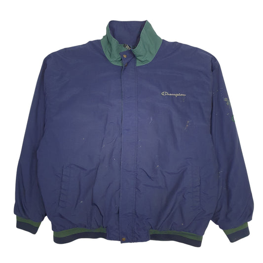 Mens Navy Champion Spellout Coat