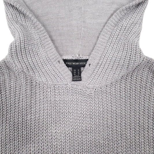 Womens Grey Streetwear Society Hoodie Jumper