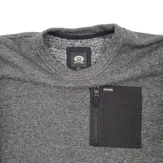 Mens Grey Animal Crewneck Jumper