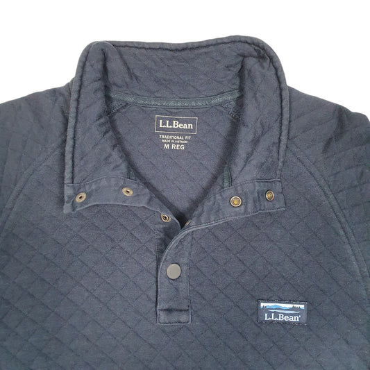 Mens Navy L.L.Bean Vintage Salzmann Hughes Attorneys Quarter Zip Jumper