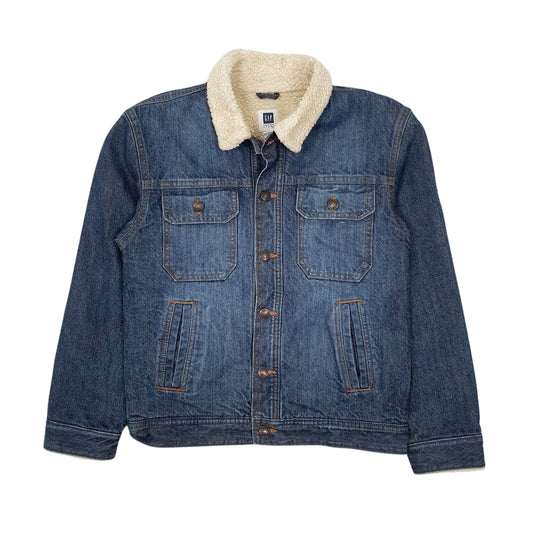 Womens Blue Gap Sherpa Lined Coat