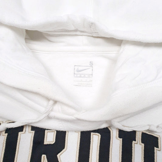 Mens White Nike Team Purdue Spellout Hoodie Jumper