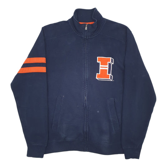 Mens Navy Champion Illinois Full Zip Jumper