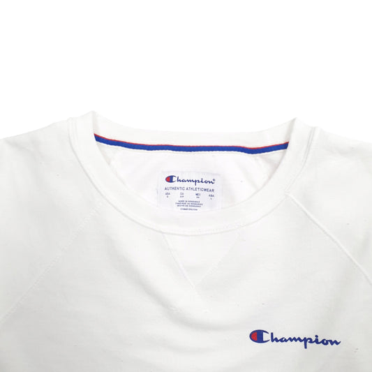 Womens White Champion Crewneck Jumper