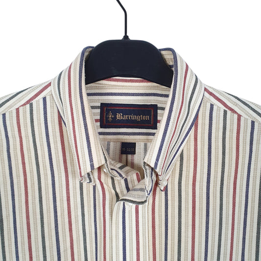 Mens Beige Barrington Long Sleeve Shirt