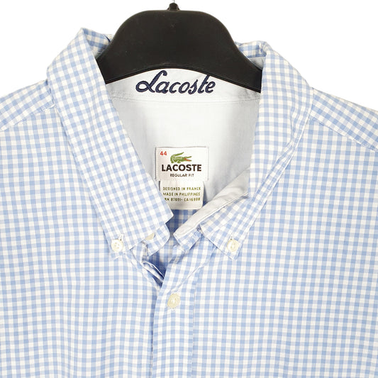 Mens Blue Lacoste Long Sleeve Shirt