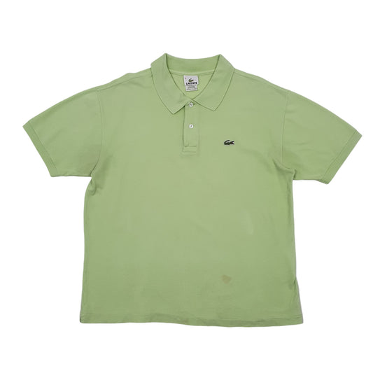 Mens Green Lacoste Short Sleeve Polo Shirt