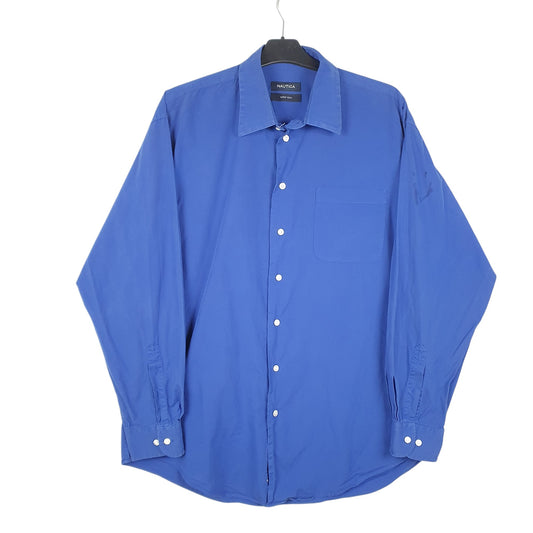 Mens Blue Nautica Long Sleeve Shirt