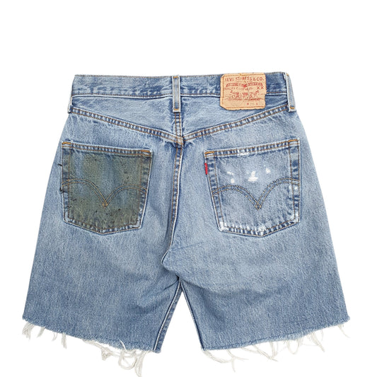 Mens Blue Levis Denim Shorts