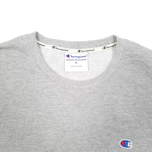 Mens Grey Champion Crewneck Jumper