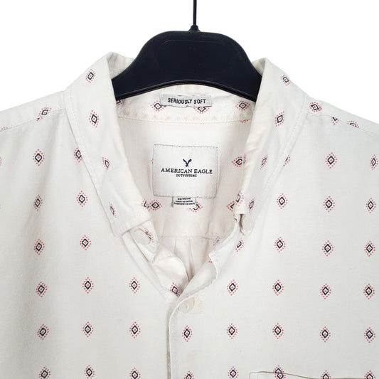 Mens White American Eagle Outfitters Short Sleeve Shirt