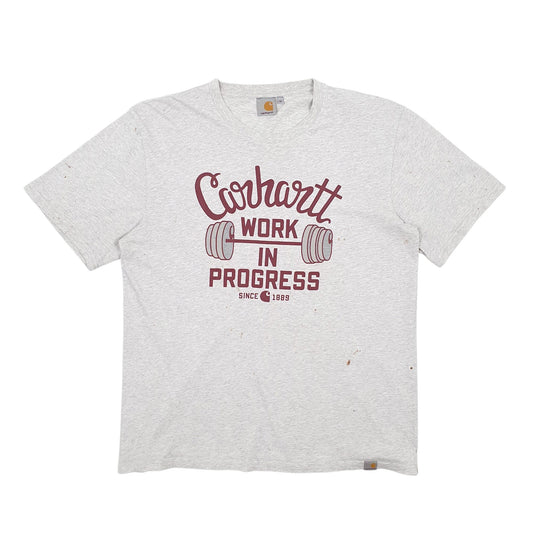 Mens Grey Carhartt Short Sleeve T Shirt