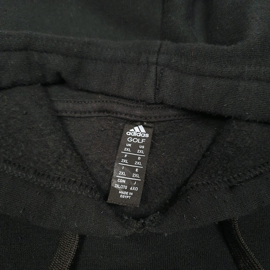 Mens Black Adidas Golf Spellout Hoodie Jumper