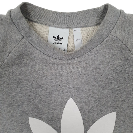 Mens Grey Adidas Crewneck Jumper