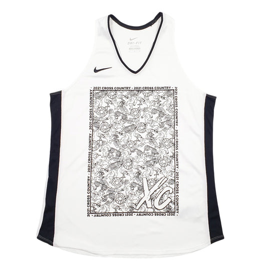 Womens White Nike Dri-Fit Cross Country Vest Jumper