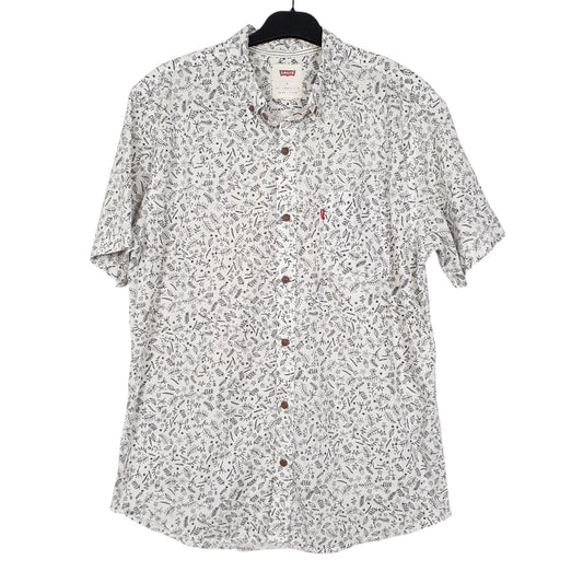 Mens White Levis Short Sleeve Shirt