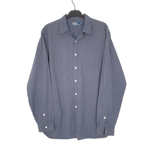 Mens Navy Polo Ralph Lauren Oxford Long Sleeve Shirt