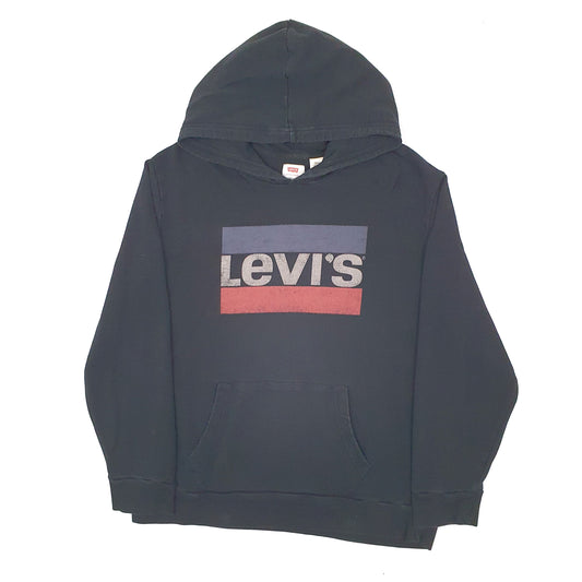 Mens Black Levis Hoodie Jumper