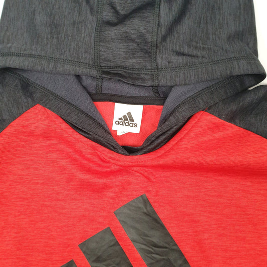 Mens Red Adidas Lightweight Hoodie Jumper