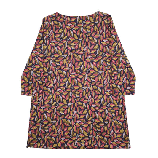 Womens Pink Seasalt Leaves Dress Blouse Long Sleeve T Shirt