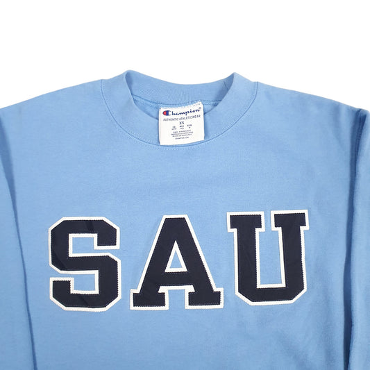 Mens Blue Champion SAU Embroidered Crewneck Jumper