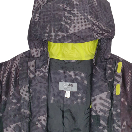 Mens Grey Champion Hooded Insulated Coat