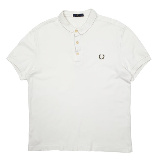 Mens White Fred Perry Short Sleeve Polo Shirt