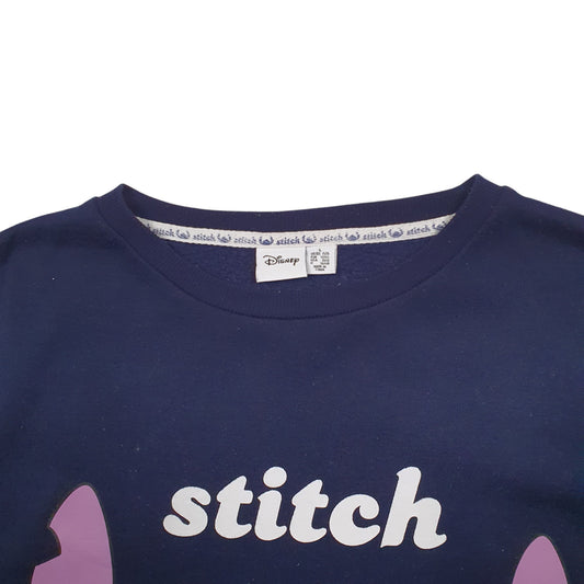 Womens Navy Disney Stitch Lilo Crewneck Jumper