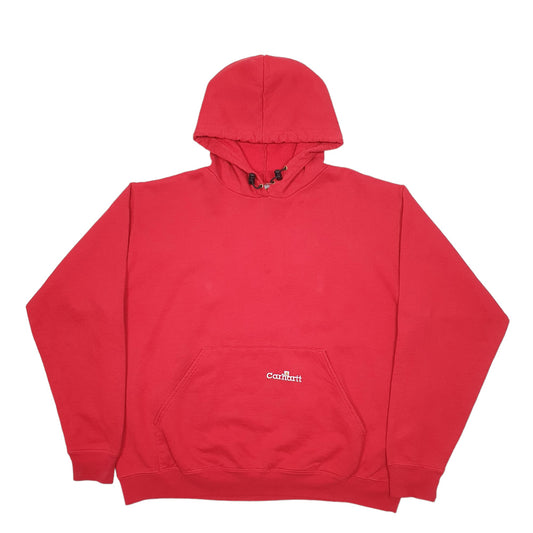 Mens Red Carhartt Workwear Vintage Hoodie Jumper