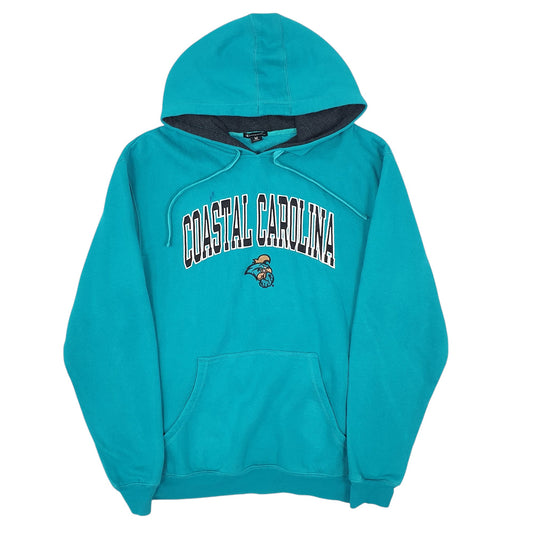 Mens Blue Champion Coastal Carolina Spellout Embroidered Hoodie Jumper